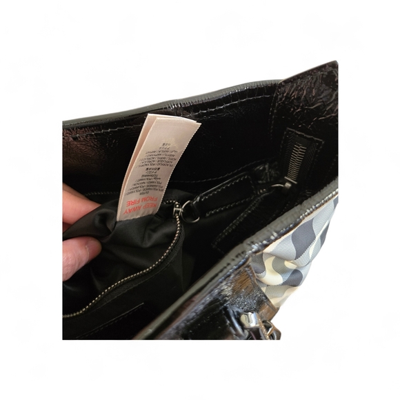 Burberry Black and Gray Plaid Tote - Picture 6 of 8